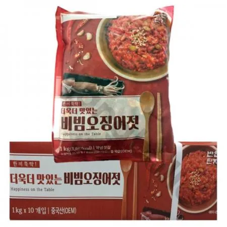 반찬단지 비빔오징어젓 1kg 1박스 10개