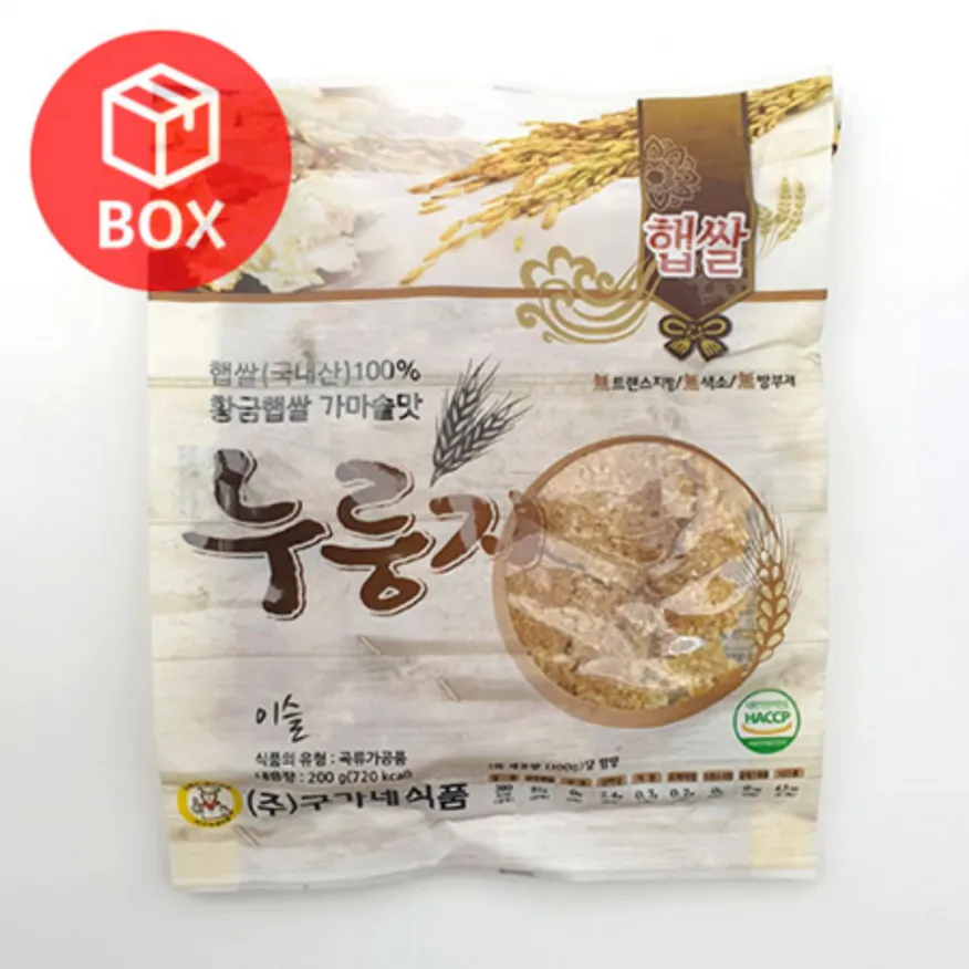 구가네 황금햅쌀 가마솥맛 누룽지 원형 200g (12개입) 이미지