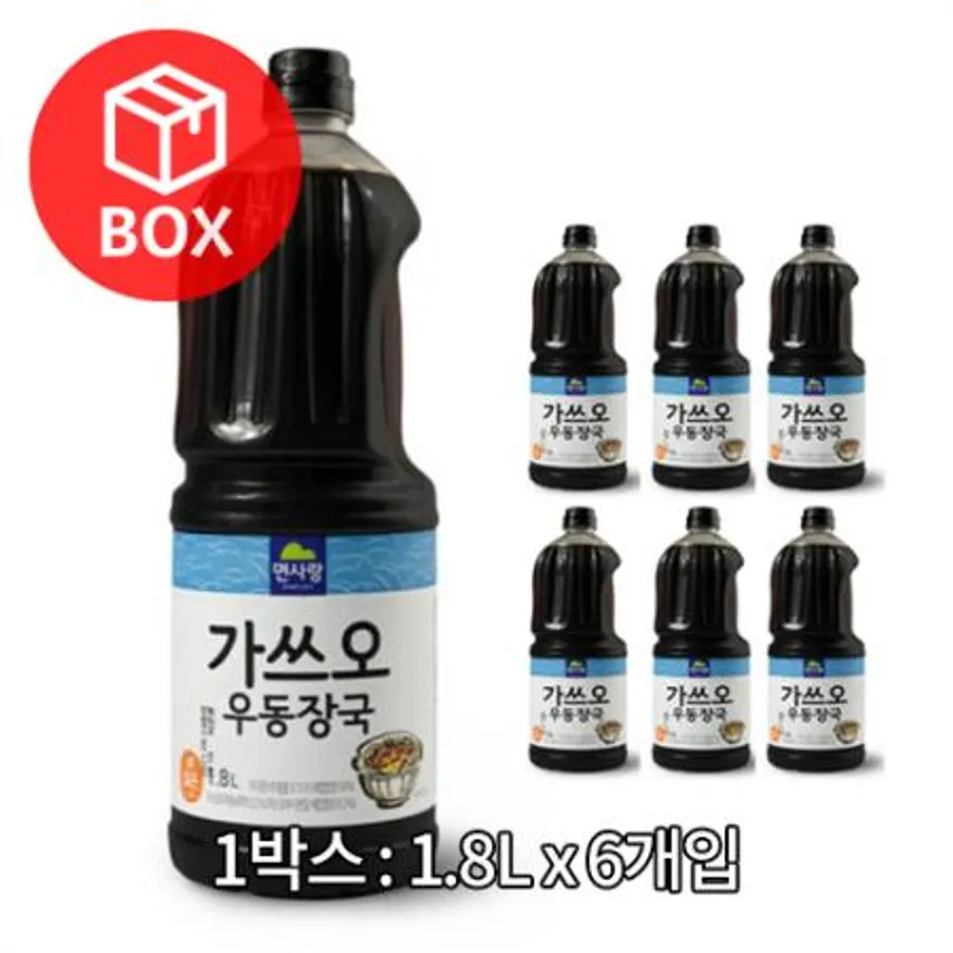 면사랑 가쓰오 우동장국 1.8L 1박스(6개) 이미지