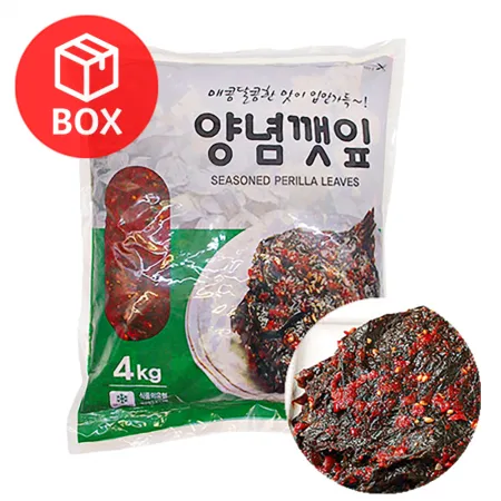 맛두레 양념깻잎 4kg 1박스 4개입