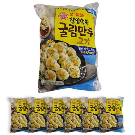 오쉐프 한입쏙쏙 굴림만두 1kg 1박스 6개입