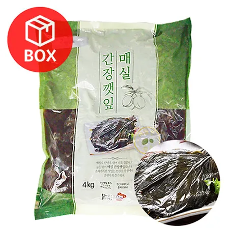 반찬단지 매실간장깻잎 4kg 1박스 4개입