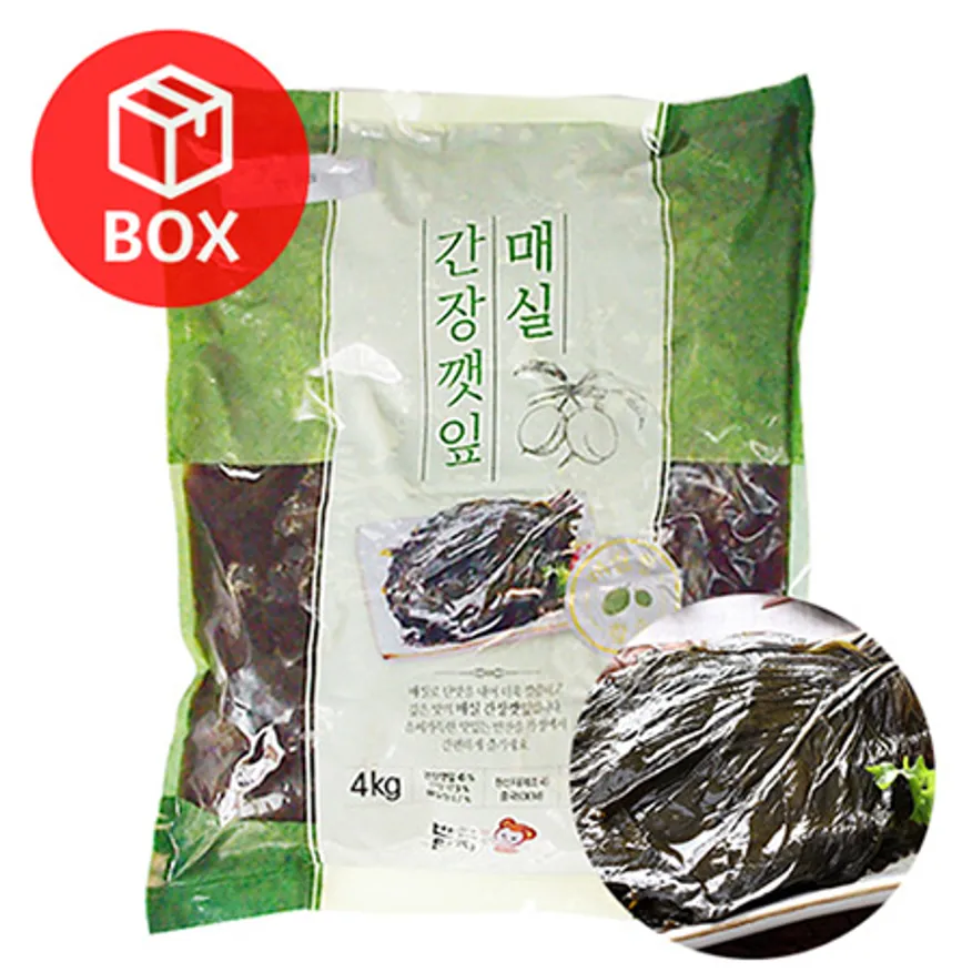 반찬단지 매실간장깻잎 4kg 1박스 4개입 이미지