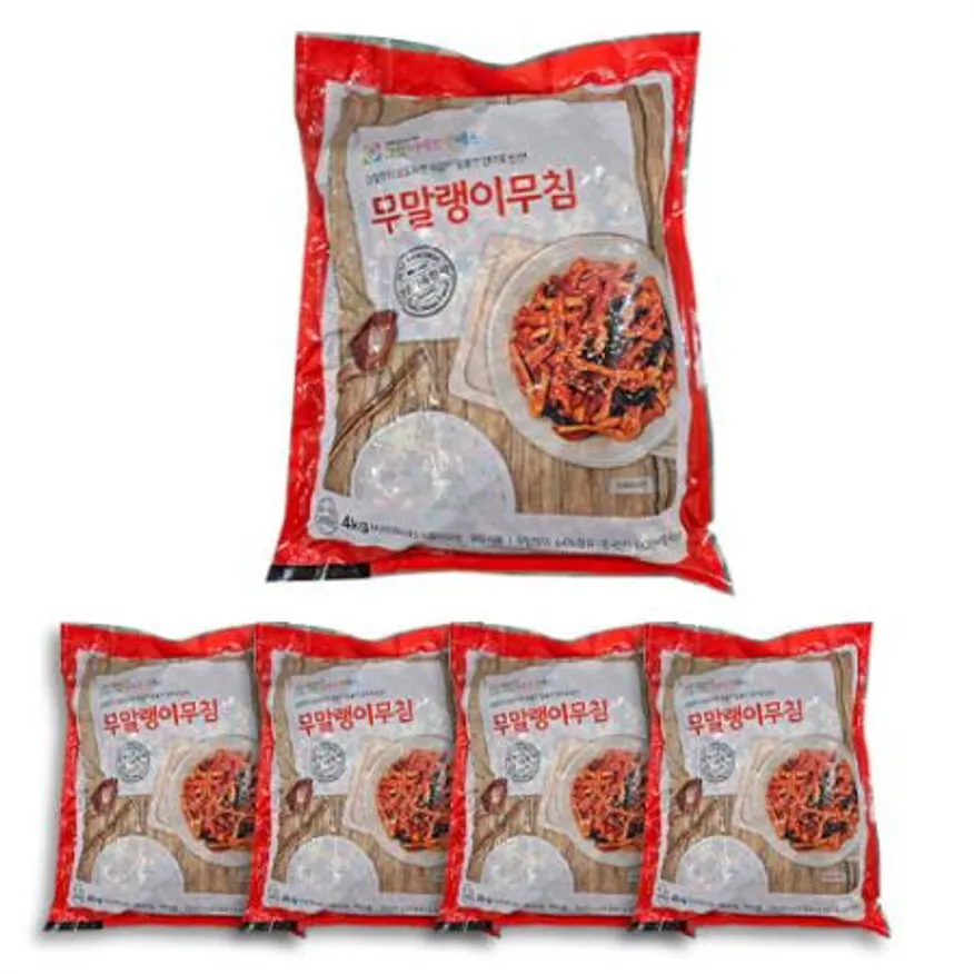 맛두레 무말랭이무침 4kg 1박스 4개입 이미지