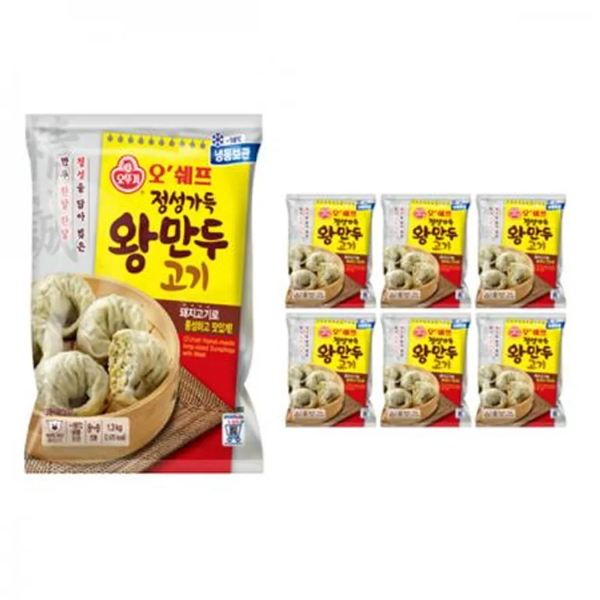 오뚜기 오쉐프 고기왕만두 1.3kg 1박스(6개) 이미지