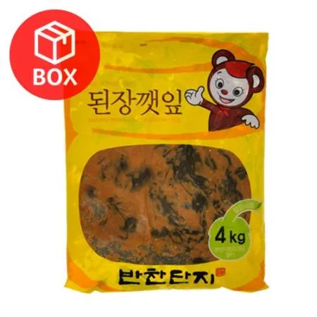 반찬단지 된장깻잎 4kg 1박스 4개입