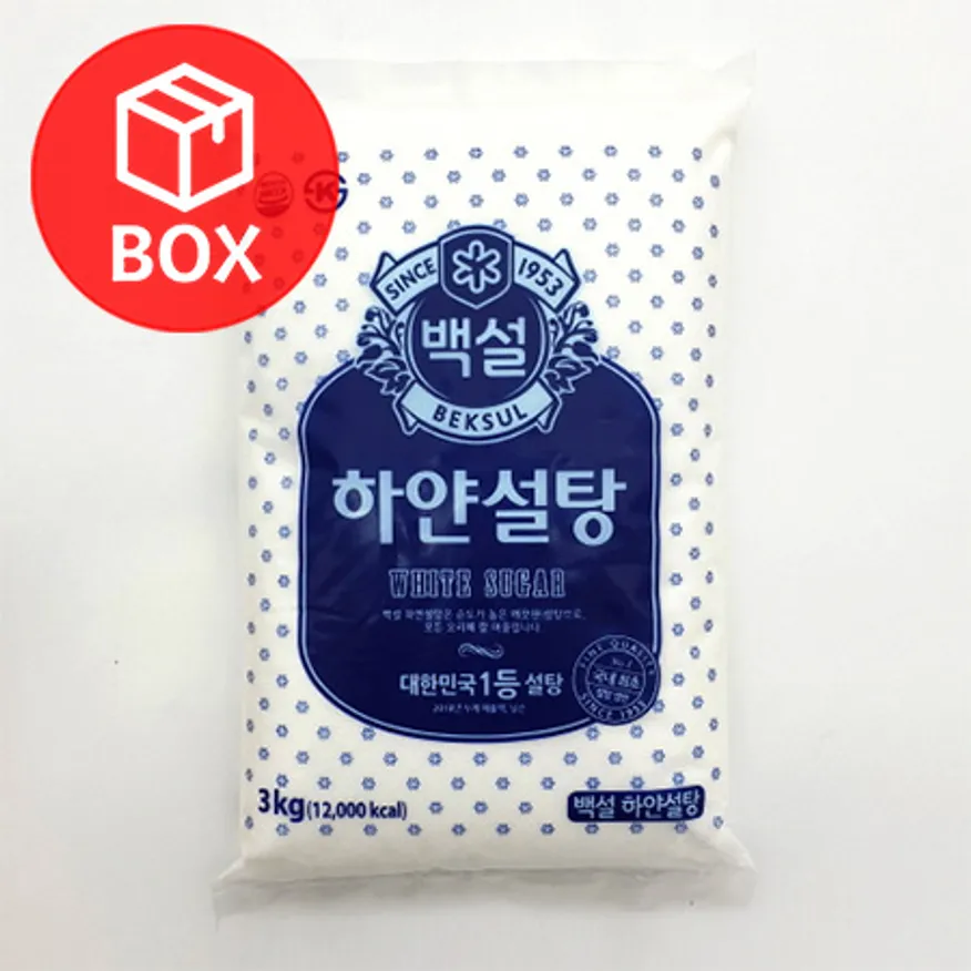 백설 하얀설탕 3kg 6개입 이미지