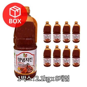 청우 첫맛 양념치킨소스(순한맛) 2.1kg 1박스(8개)