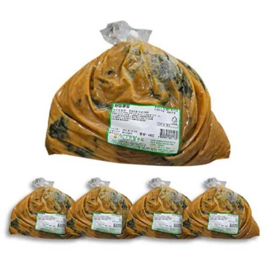 그린웰푸드 웰찬 된장콩잎 4kg 1박스 4개입 이미지