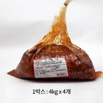 진솔미그린 무말랭이무침 4kg 1박스 4개입