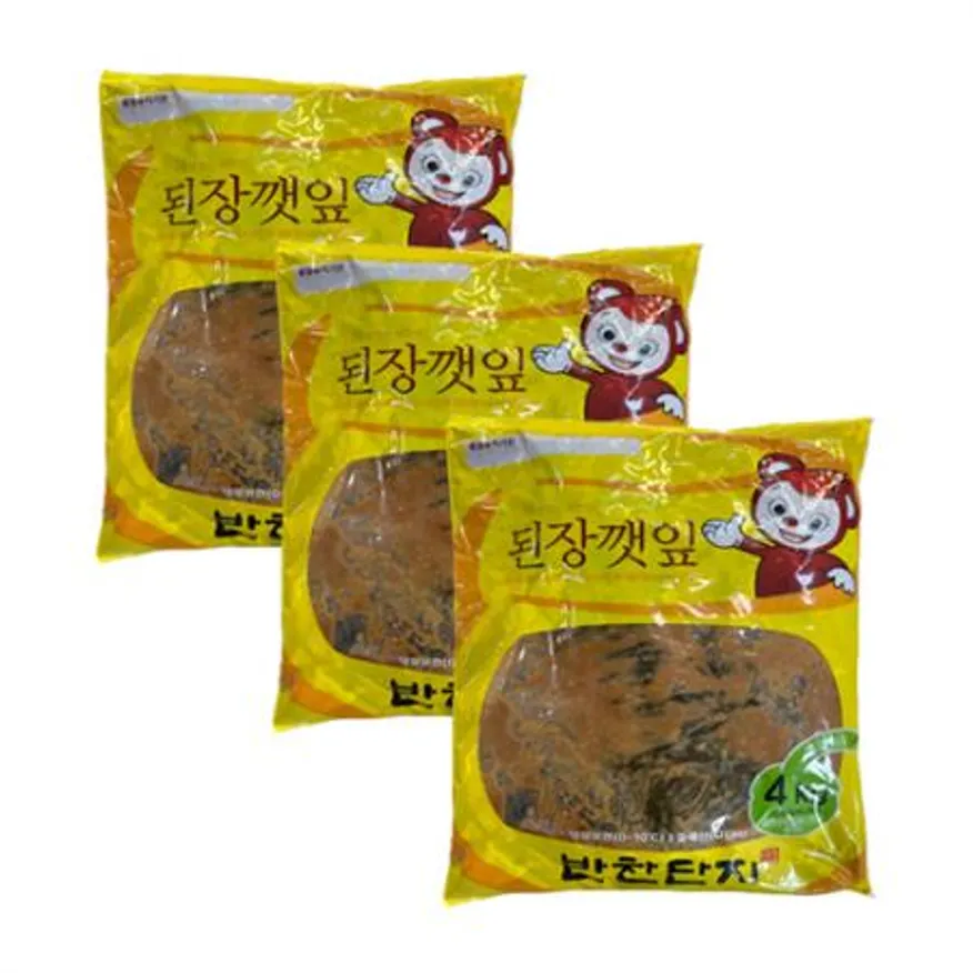 반찬단지 된장깻잎 4kg 1박스 3개 이미지