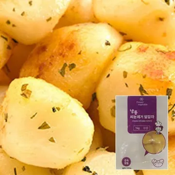 농우 냉동 알감자 1kg 휴게소 버터구이 감자 씨눈 제거 통감자 탈피