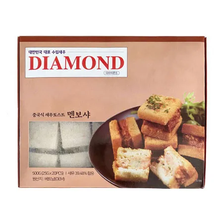 [다이아몬드] 멘보샤 500g(25gX20pcs) / 중국식 새우 토스트