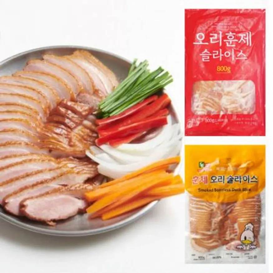 냉동 훈제 오리 슬라이스 800g X 10팩(박스) 이미지