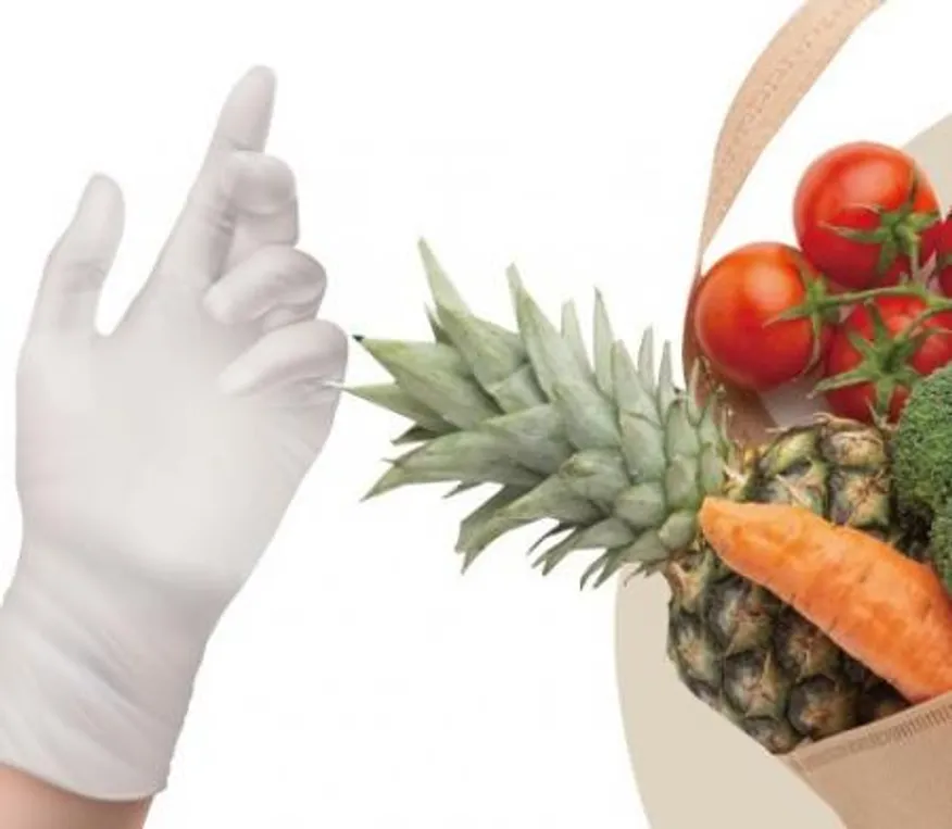 아큐핏 니트릴 장갑 화이트 대형 100매 1팩 이미지