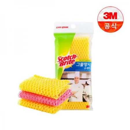 3M 그물망사 수세미 컵세척 업소용(3개입)