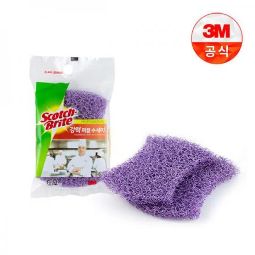 3M 강력퍼플 수세미 냄비, 주방기구 때 제거용(2개입) 이미지