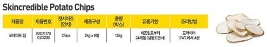 심플로트 포테이토 칩(12kg) 박스 이미지