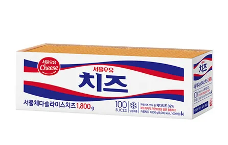 서울우유 체다 슬라이스치즈 1800g (18g x 100매)
