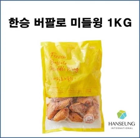 한승 버팔로 닭날개 미들윙 치킨윙(태국산) 1KG