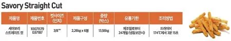 심플로트 세이보리 스트레이트컷(13.56kg)박스 감자튀김 이미지