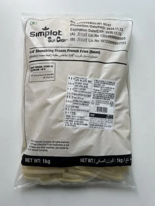 심플로트 슈스트링 썬크랍 1kg x 12팩 이미지