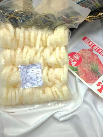 [맛집 추천] 특A급 자숙 연근 1kg 연뿌리 슬라이스 삶은 통연근 햇연근 데친 연근채 도매 마트 이미지