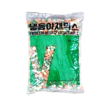 야채믹스 1kg 볶음밥 짜장,카레재료 야채4종믹스(그린빈스,옥수수,완두콩,당근) 이미지