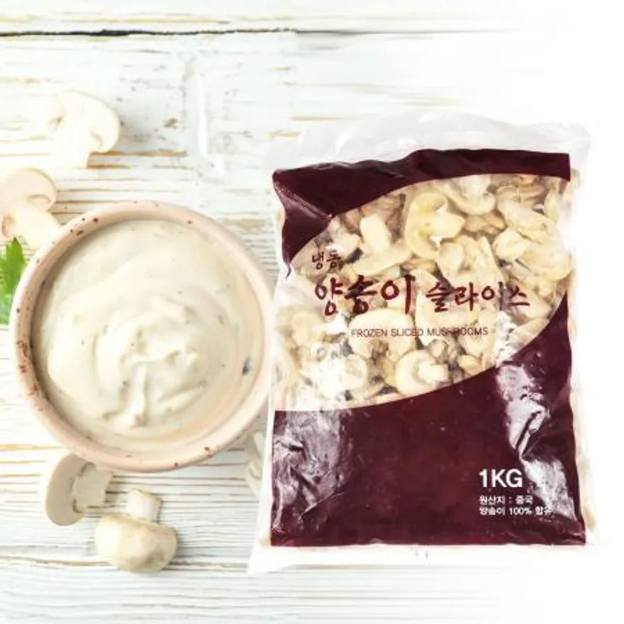 냉동야채 양송이버섯 슬라이스 1kg 이미지