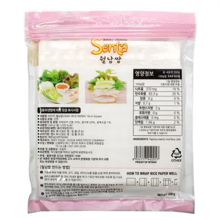 타이키 월남쌈 라이스페이퍼 16cm 300g (사각) 이미지