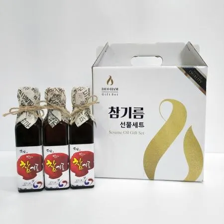 (명절선물세트)정성3호(참+참+참) 참기름선물세트