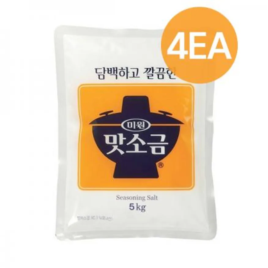대상 미원 맛소금 5kg*4개 이미지