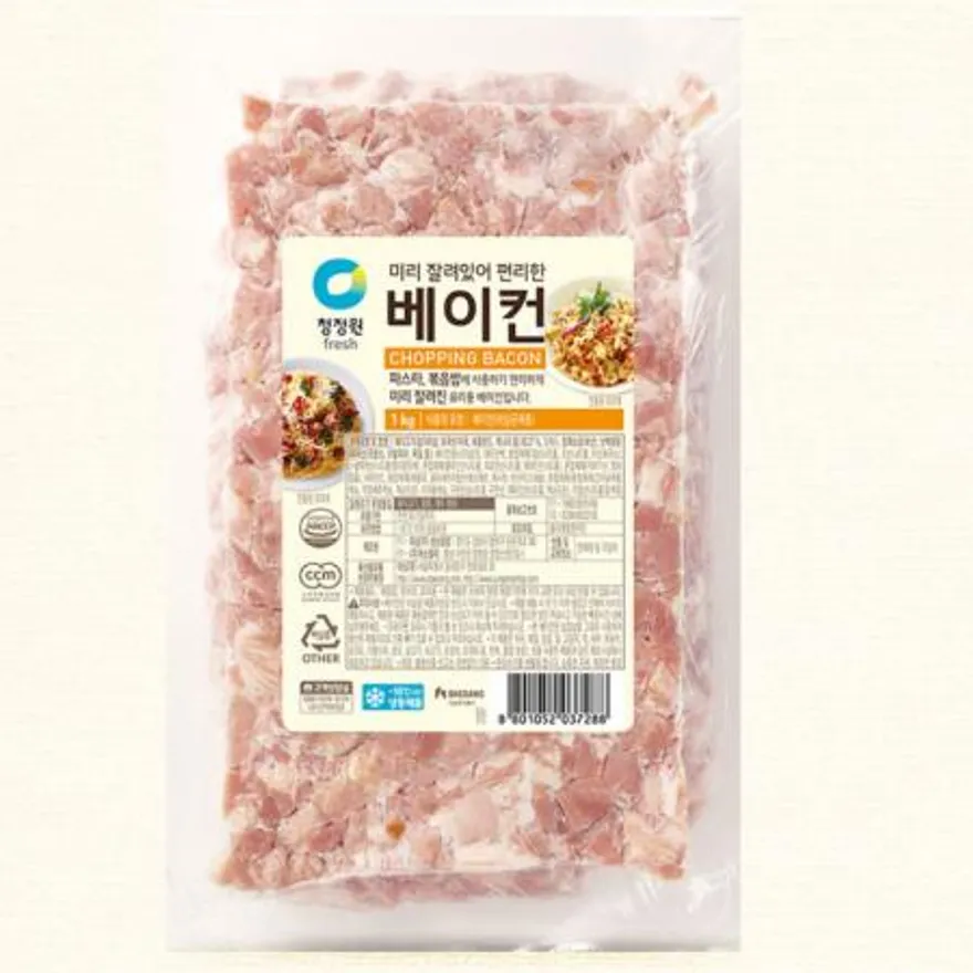 청정원 미리잘려있는 요리가 편리한 베이컨 1kg 이미지