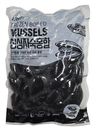 국산 자숙홍합 1kg,10봉 냉동 업소용 홍합탕용 오뎅탕 칼국수 짬뽕 재료