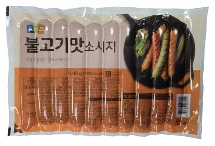 소디프 불고기맛 소시지 1kg 업소용 대용량 핫도그 김밥 분식용 냉동소시지 이미지