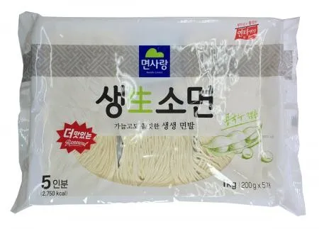면사랑 생소면 1KG 업소용소면,잔치국수,대용량소면,업소용생면