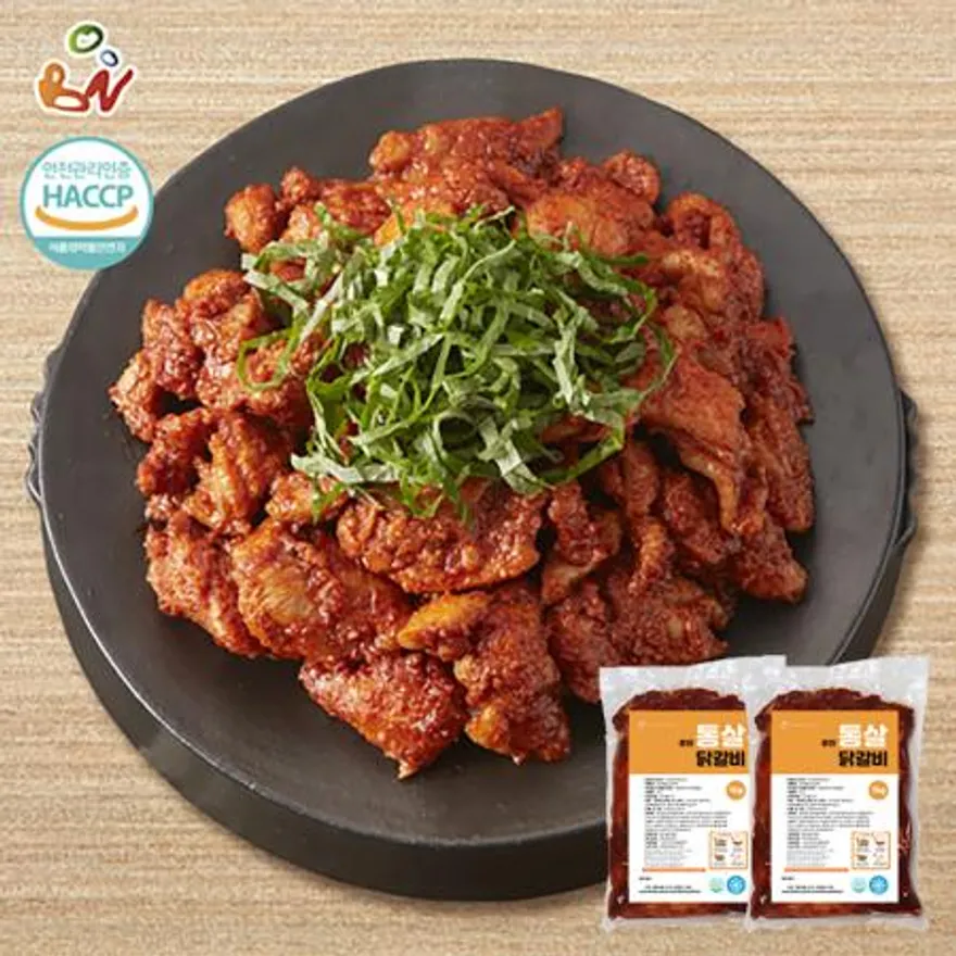 춘천통살닭갈비 1kg×2팩 이미지