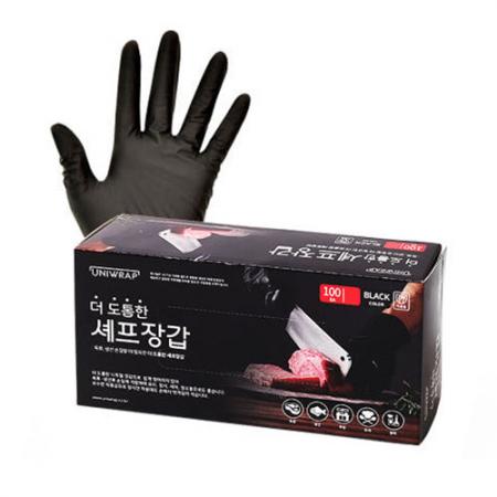 유니 셰프장갑/검정 (소)