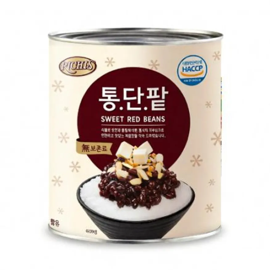 동서 리치스 통단팥 3kg(깡통/캔) 빙수팥 이미지