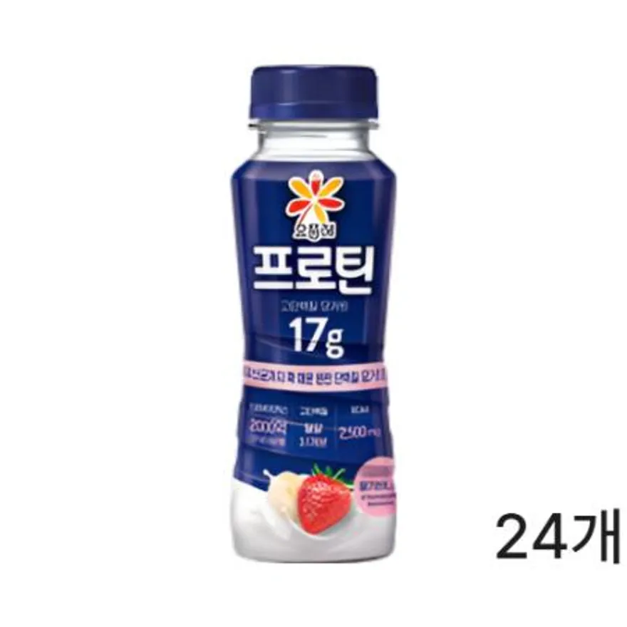 빙그레 요플레 프로틴 드링크 딸기바나나210ml 24개 이미지