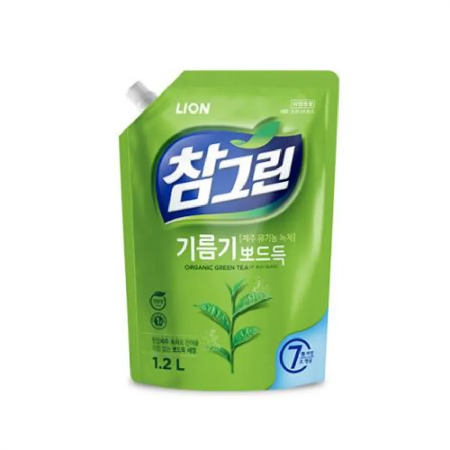 참그린 녹차 뽀드득 주방세제 리필 1.2kg 이미지