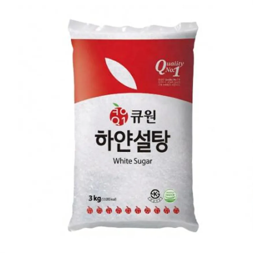 큐원 흰색설탕3kg(백설탕) 이미지