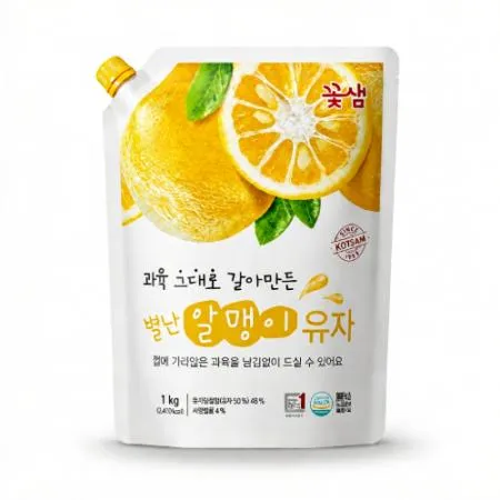 꽃샘 별난알맹이유자1kg