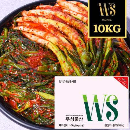[맛보장] 우성물산 맛있는 쪽파김치 파김치 10kg 박스포장