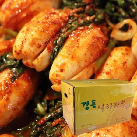 중국산 대용량 알타리김치10kg 박스포장 
