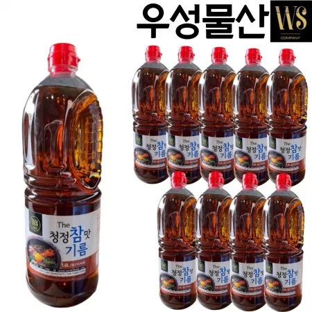 우성물산 The 청정 참 맛기름 (참기름 20%)실속형 1.8L 맛기름 향기름 대용량 업소 조미 10개입/박스