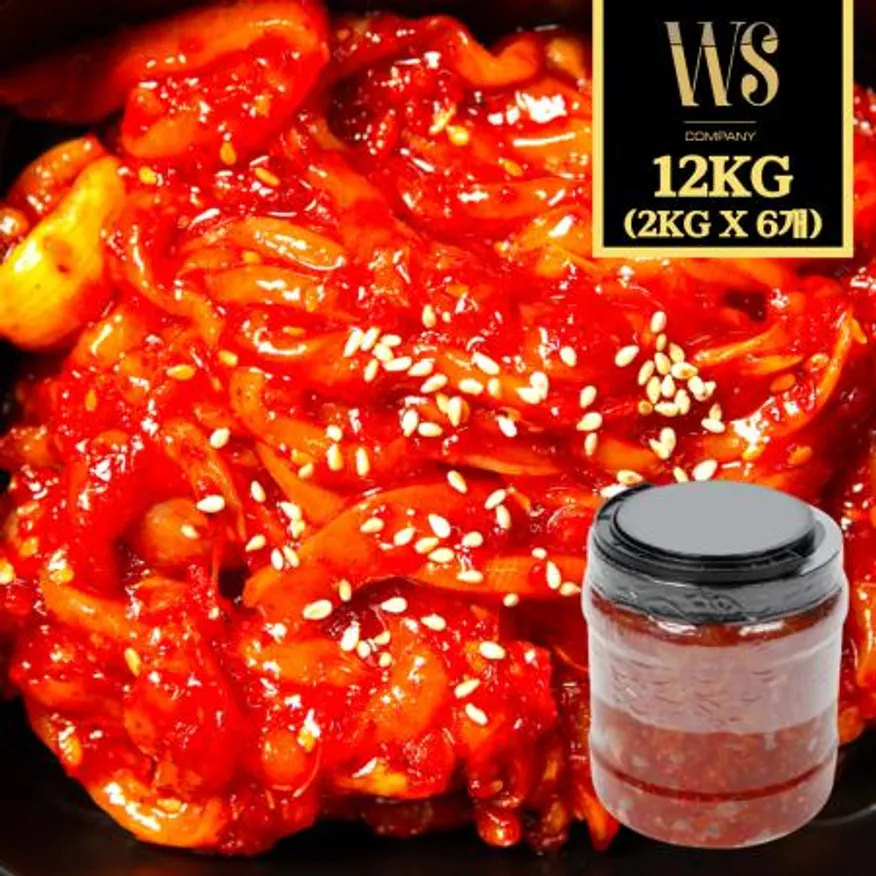 우성물산 채쓴 오징어젓갈 2kg*6통, 12kg 이미지