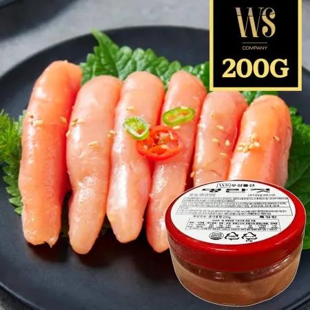 우성물산 국내제조 백명란 소알 200g [ 명란젓 소용량 소포장 ]