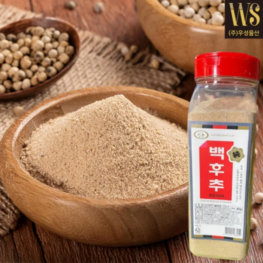 순 백후추가루 400g, 1개 플라스틱통포장 백후추 100% 이미지
