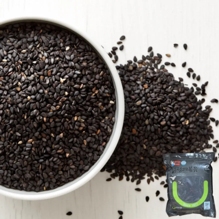 아침 볶음검정깨 흑임자 1kg, 20봉 고소하게 볶은흑임자 국내 안심제조 수입흑임자 이미지